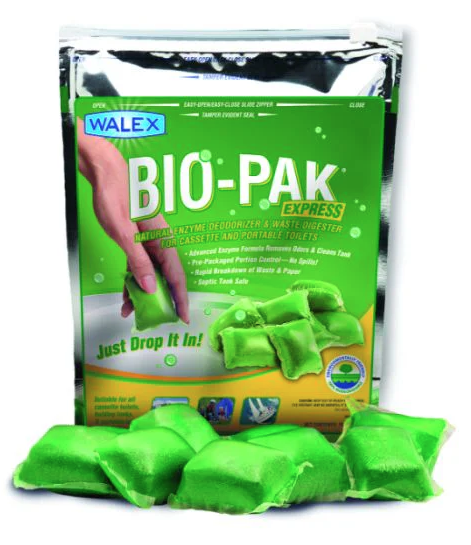 Green bag bio pak sachets porta pak